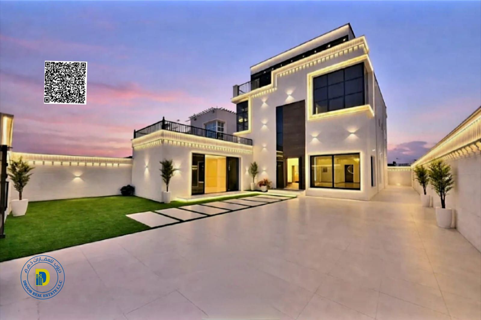 Al Rawda 3, villa 5 bedrooms, includes electricity, water, and air conditioning. Freehold , and bank financing