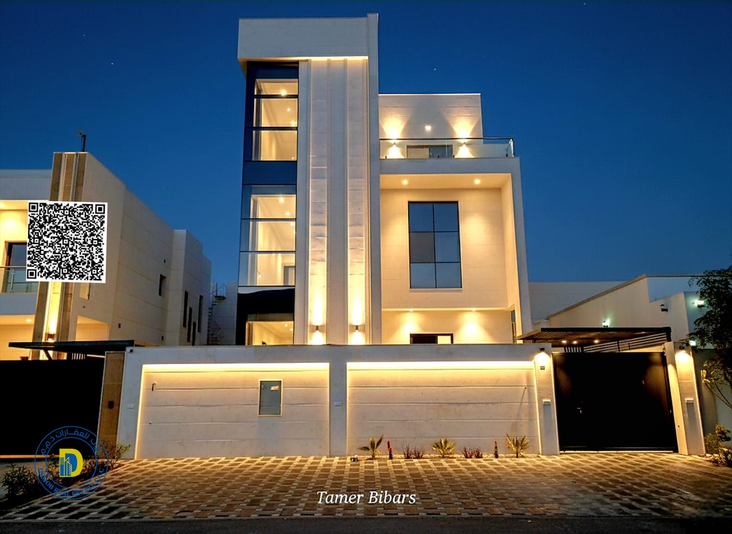 For sale in Al Zahiyah, Ajman: luxurious modern villa with 5 bedrooms and a rooftop . Bank financing. Freehold all nationalities.