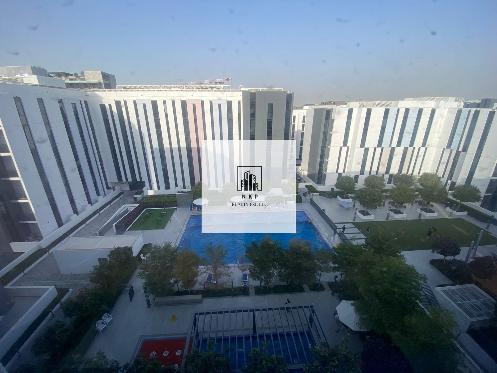 Spacious luxurious lush fully furnished studio apartment with swimming pool view