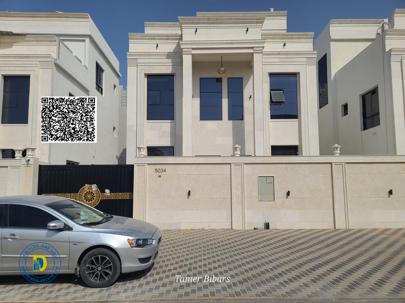 For sale at an incredible price 6-bedroom villa with roof , including registration fees, in Al Helio 2, Ajman. Bank financing . Freehold