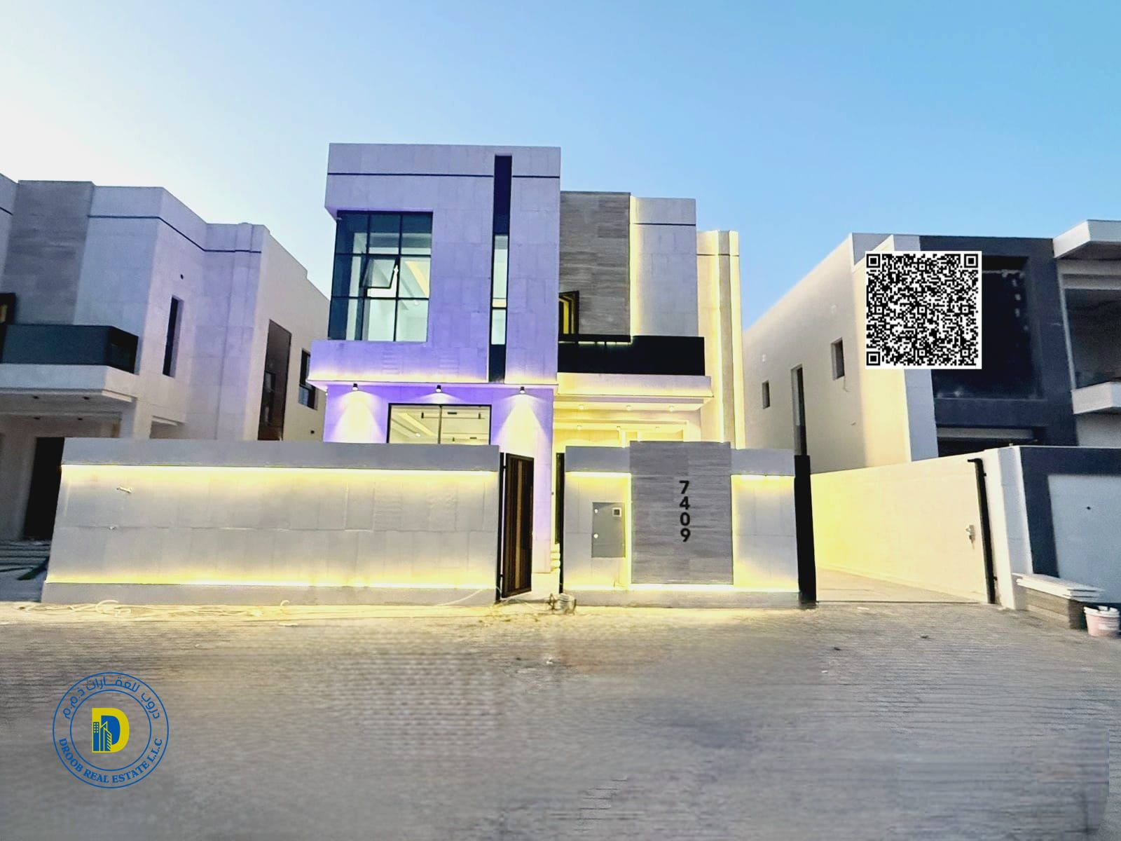 Luxury 4-bedroom villa with swimming pool for sale in Al Helio 2, Ajman. Registration fees. Bank financing, Freehold.