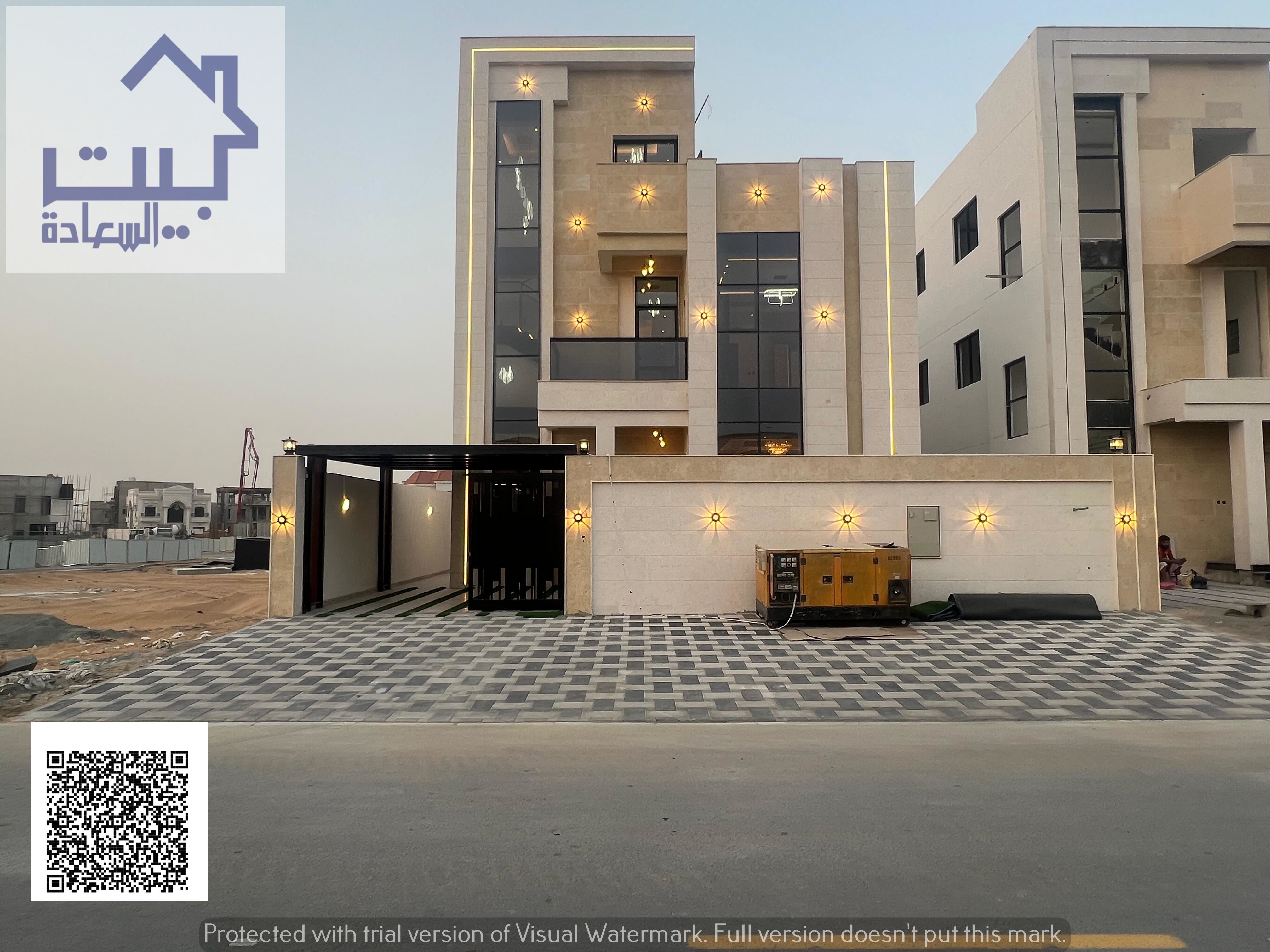 Villa for sale in Al Helio 2, Ajman | Freehold for all nationalities | Five bedrooms - registration fees included + spacious roof terrace | Modern des