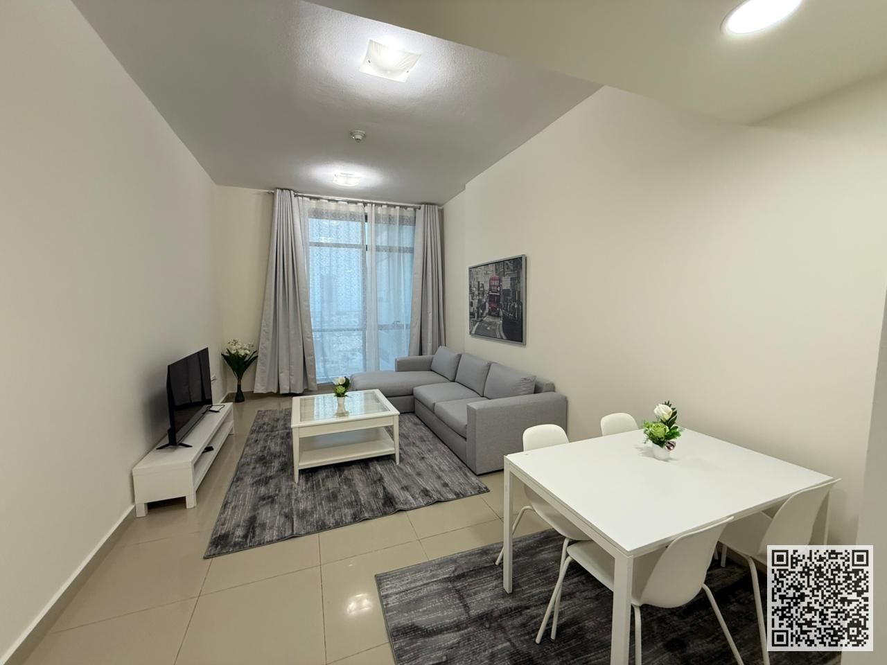 Luxury apartment for monthly rent, one bedrooms and a hall with a sea view, fully furnished with high-end hotel furniture and a fully equipped kitchen