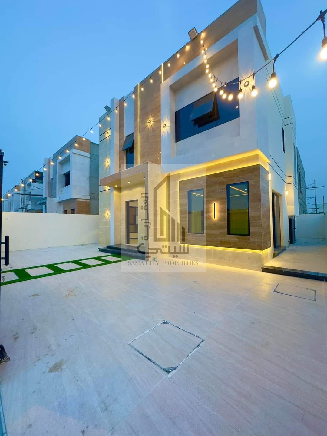 Freehold Ownership for All Nationalities Luxury Modern Design Villa for Sale Al Helio 2 - Ajman On Sheikh Mohammed Bin Zayed Road Land Area 3014 sq m Built-up Area 2700 sq m Consisting of: - 3 Master Bedrooms - Majlis - Living Room - Large Main