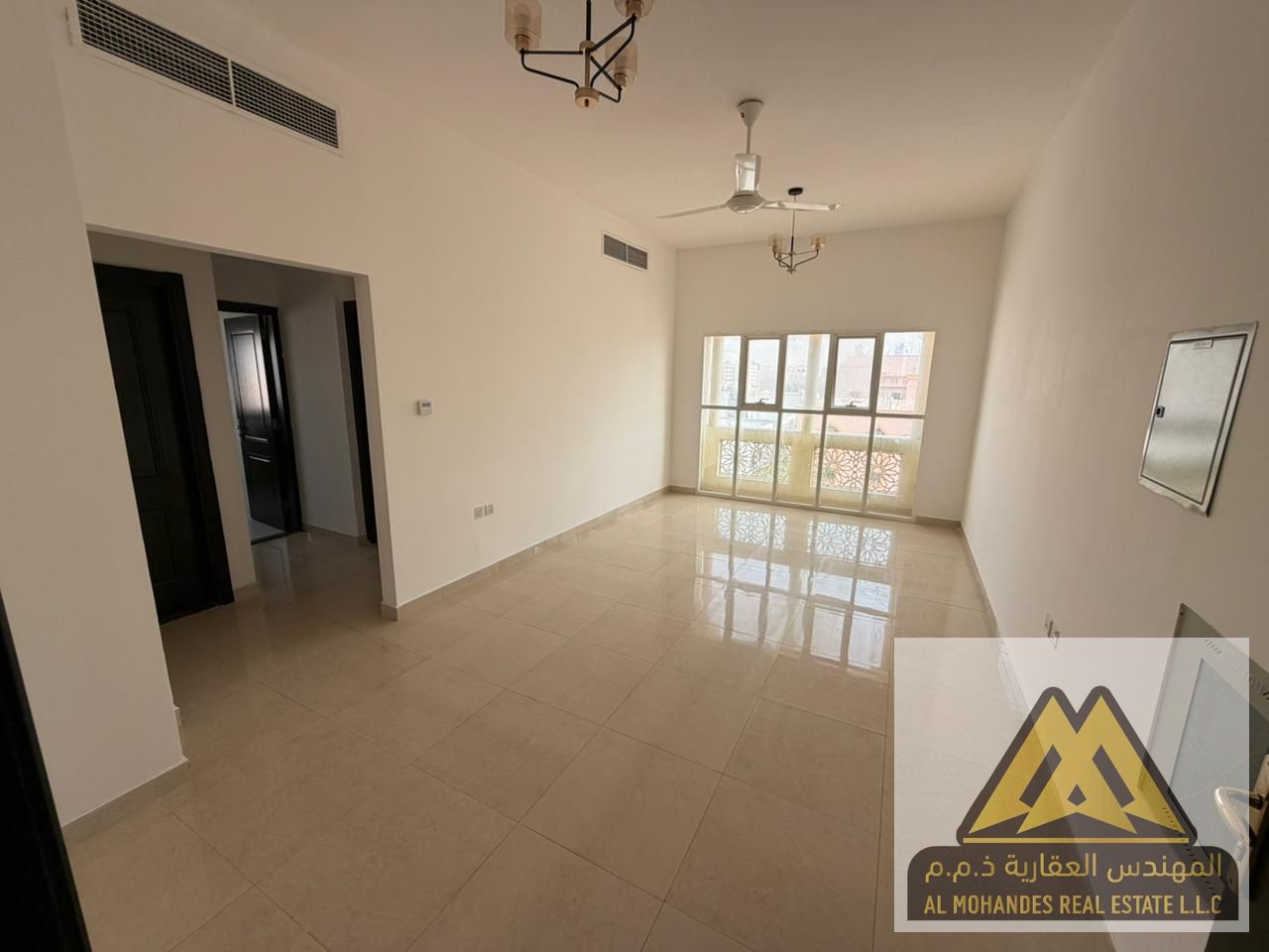 Apartment for annual rent in Al Muwaihat 2 – One bedroom and living room with a spacious area and central air conditioning