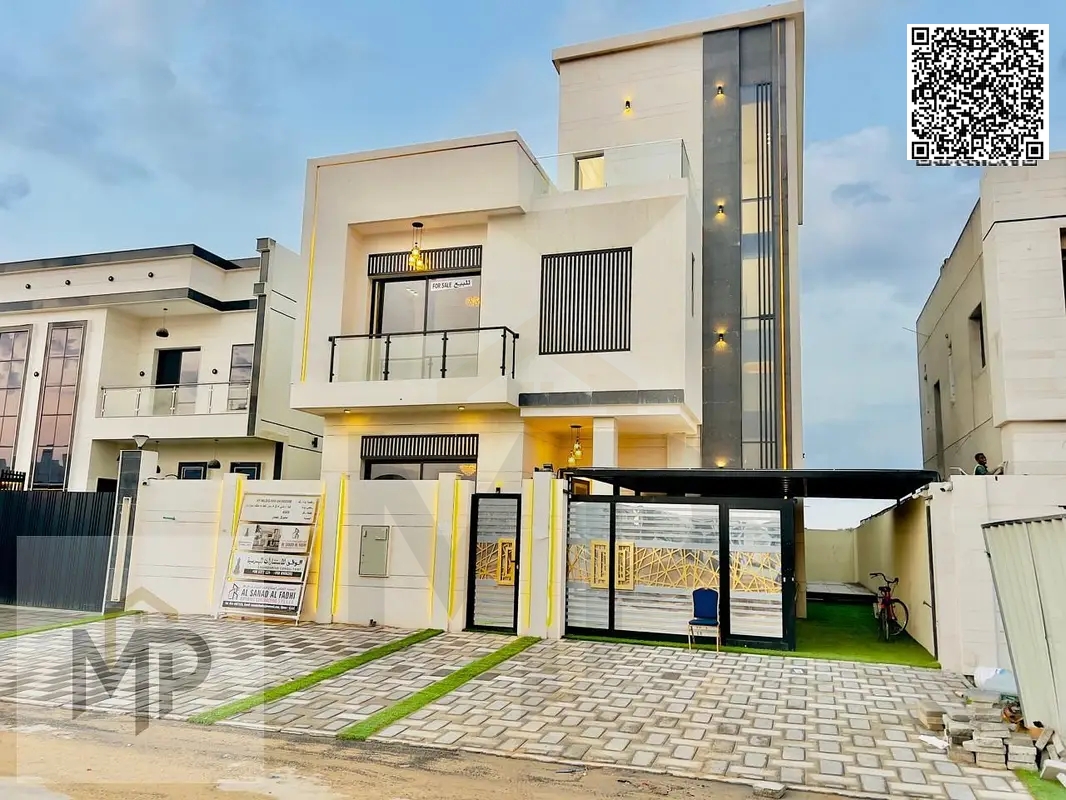 A villa on the main street, ready to move into, with all registration and ownership fees included, in one of Ajman's most prestigious areas. Freehold