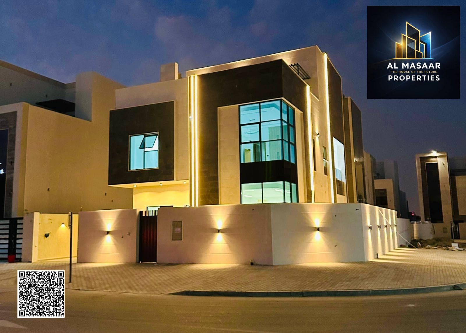 Includes registration and ownership fees – Luxury corner villa for sale – Al-Haliyo area – Fully custom-finished – Freehold ownership for all national