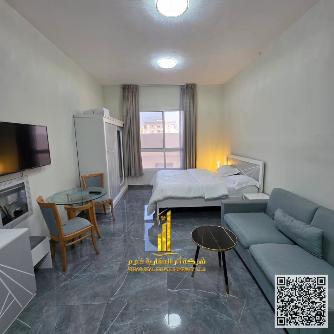 Luxury Studio Apartment Fully Furnished for Monthly Rent in Ajman, Al Rashidiya 2. At a Special Price! Rent Includes Bills, Internet, and Parking
