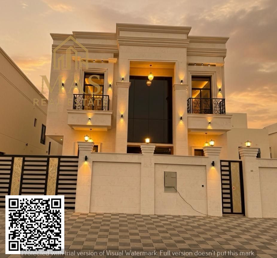 Own a palatial villa with high-end finishes in the prestigious Al Helo 2 area of Ajman, at a price that includes registration and ownership fees. Re