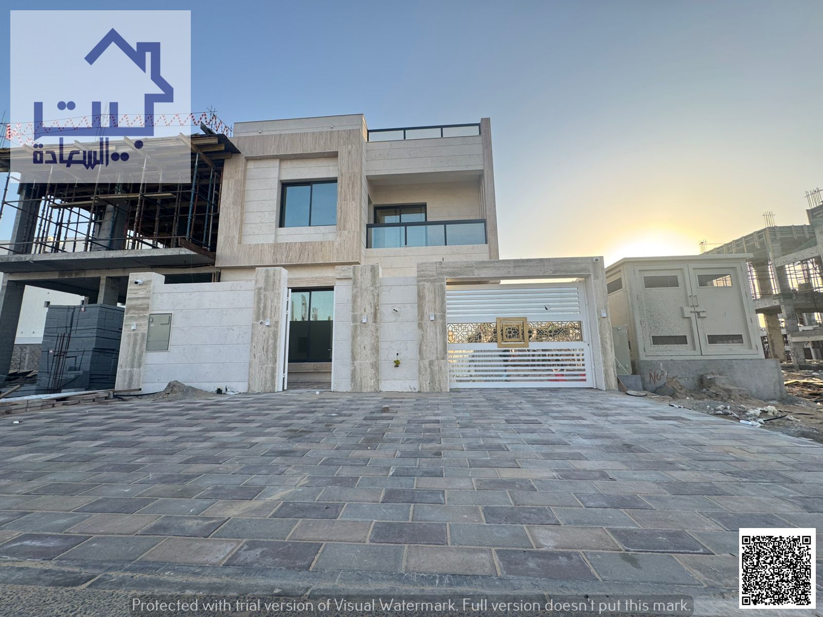 **Townhouse villa for rent in the heart of Al Bahya, Ajman – First occupant, ready to move in, majlis & hall, 5 master bedrooms, on main road, close t