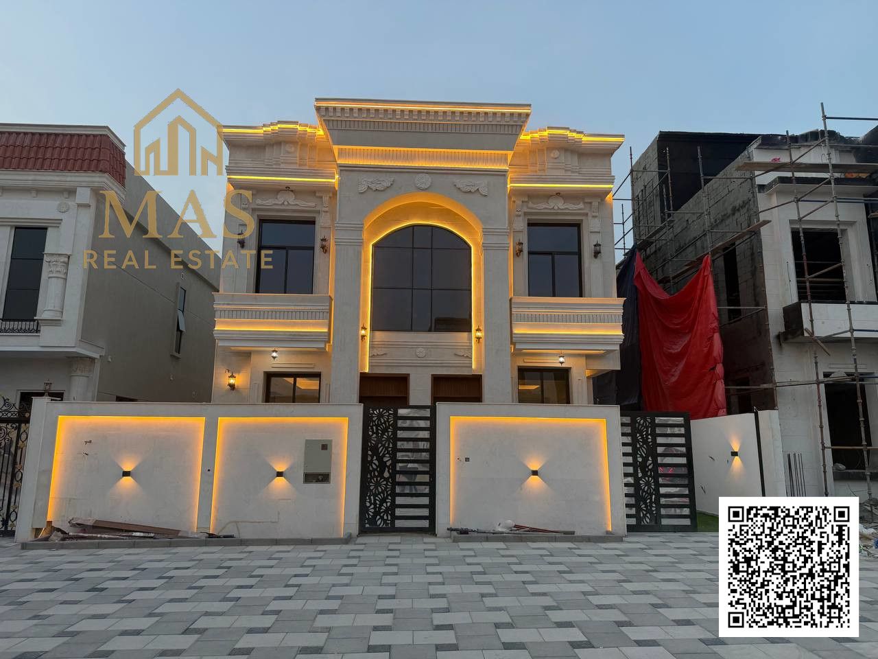 Classic Villa for Sale in Al Helio 2, Ajman | Stone Facade | 6 Master Bedrooms.