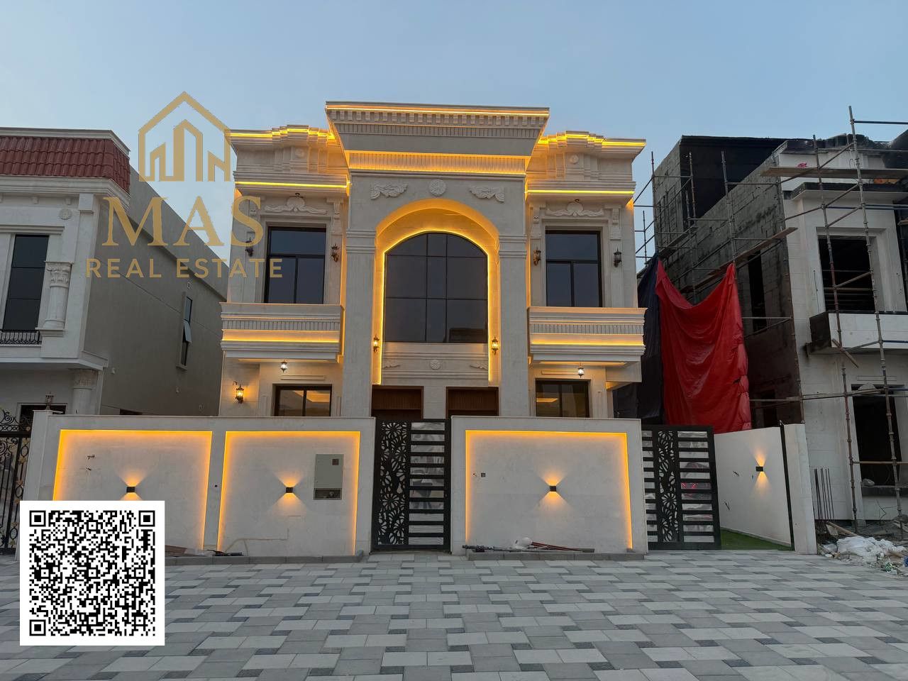 Classic Villa for Sale in Al Helio 2, Ajman | Stone Facade | 6 Master Bedrooms