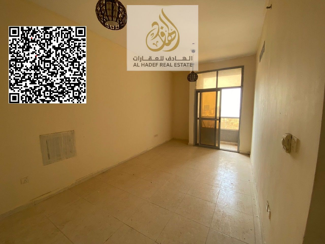 One bedroom, living room, balcony, bathroom, and kitchen in Al Nuaimiya, near Al Hikma School