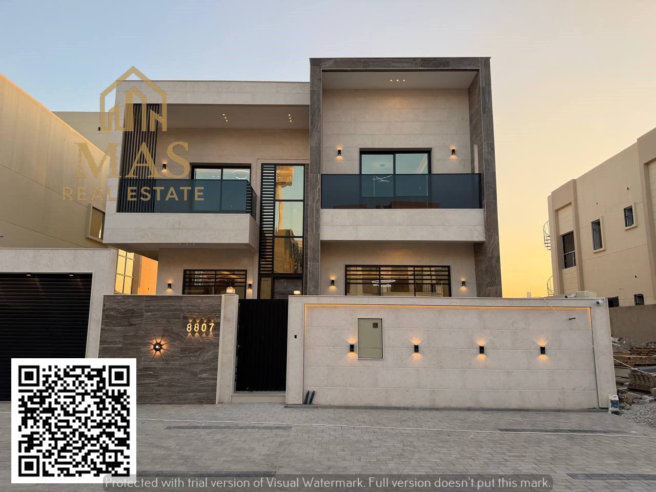 Al Zahia For sale: A luxurious villa in Al Zahia, excellent and secure location, spacious, modern design, close to all main roads, parking, and near