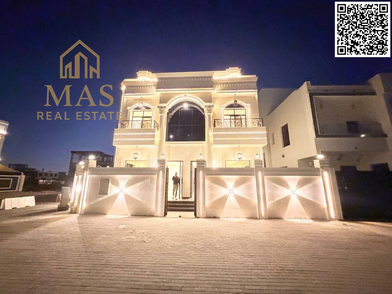 One of the most luxurious villas in Ajman, a classic villa for sale in a very prime location close to all services. The price includes registration