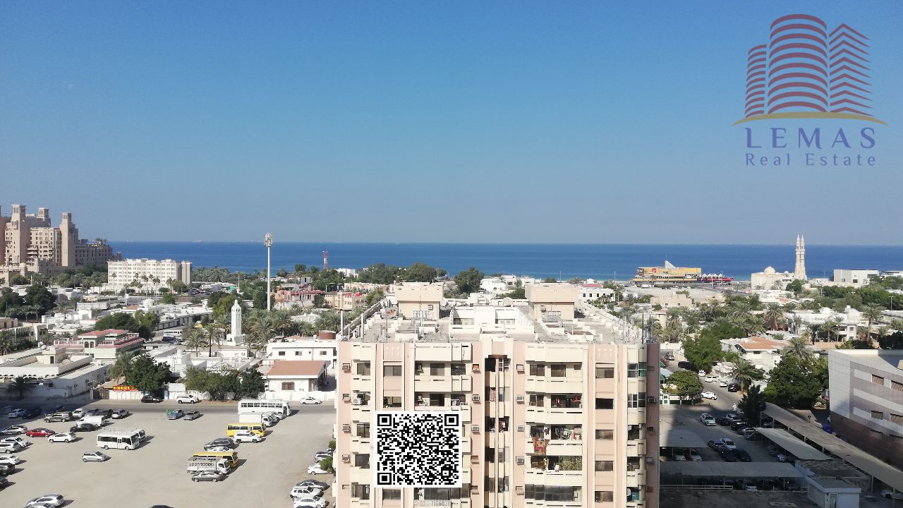 One bedroom, living room, closed kitchen, sea view