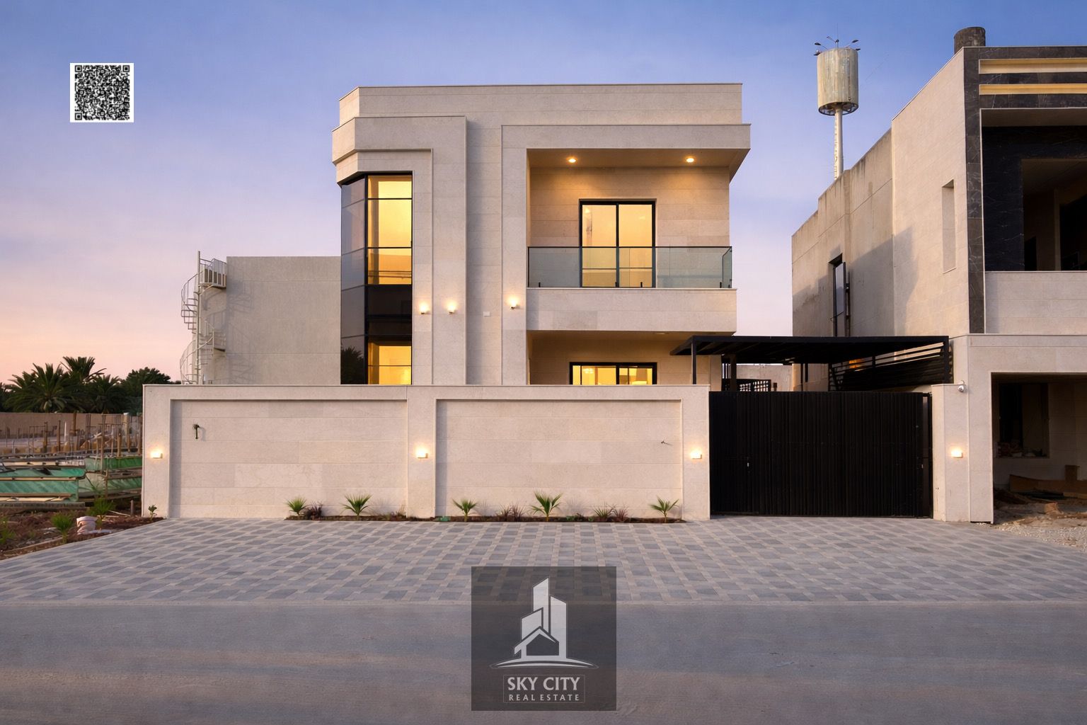 Own a luxurious villa in Al Zahia with 5 master bedrooms and an outdoor seating area