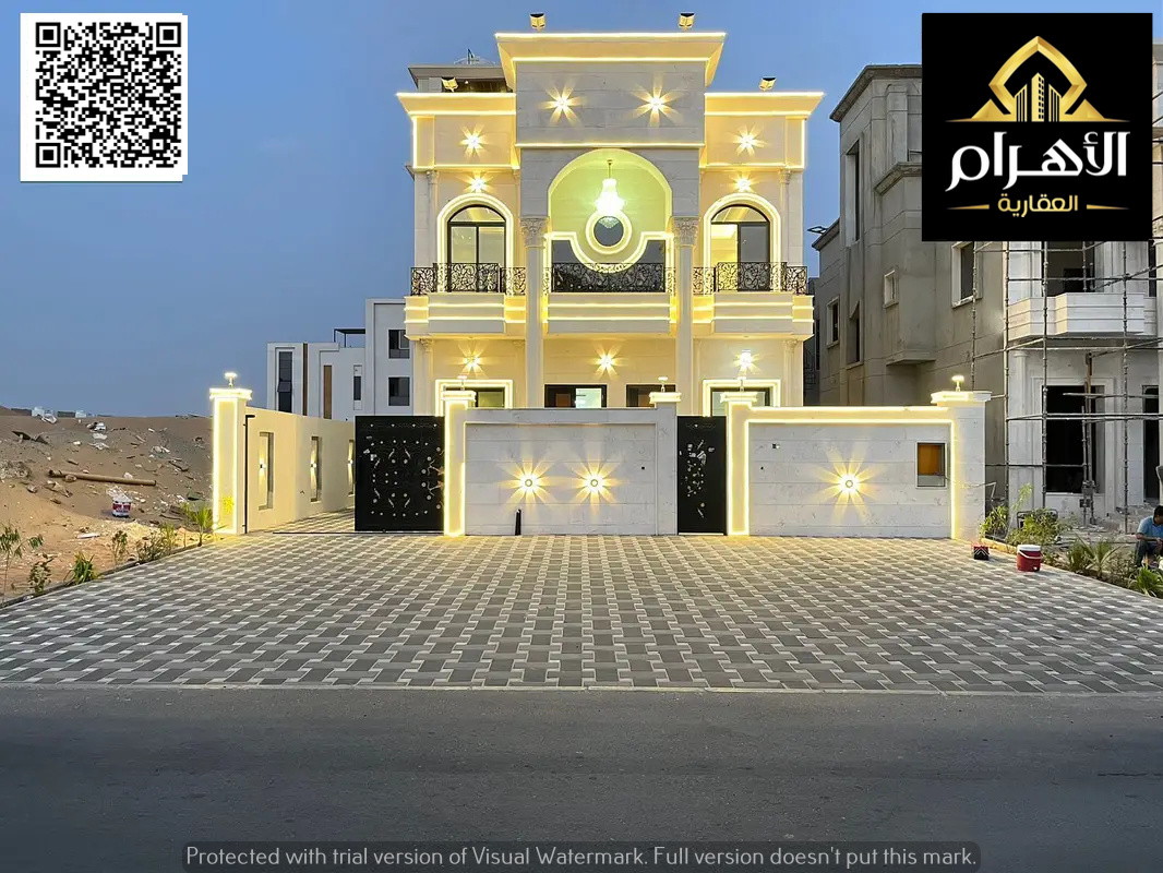 A villa with an elegant classic design and a rooftop terrace in a prime location, priced inclusive of electricity, water, air conditioning, and regist