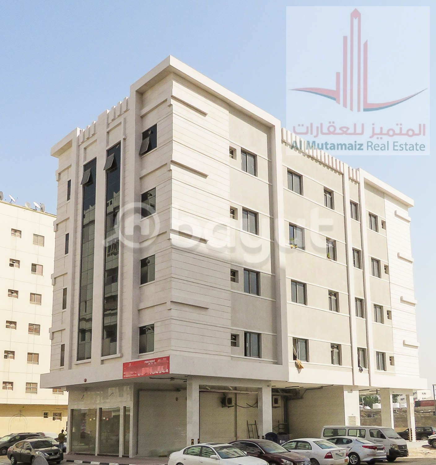 One bedroom and living room in a new building for annual rent, easy access to Dubai