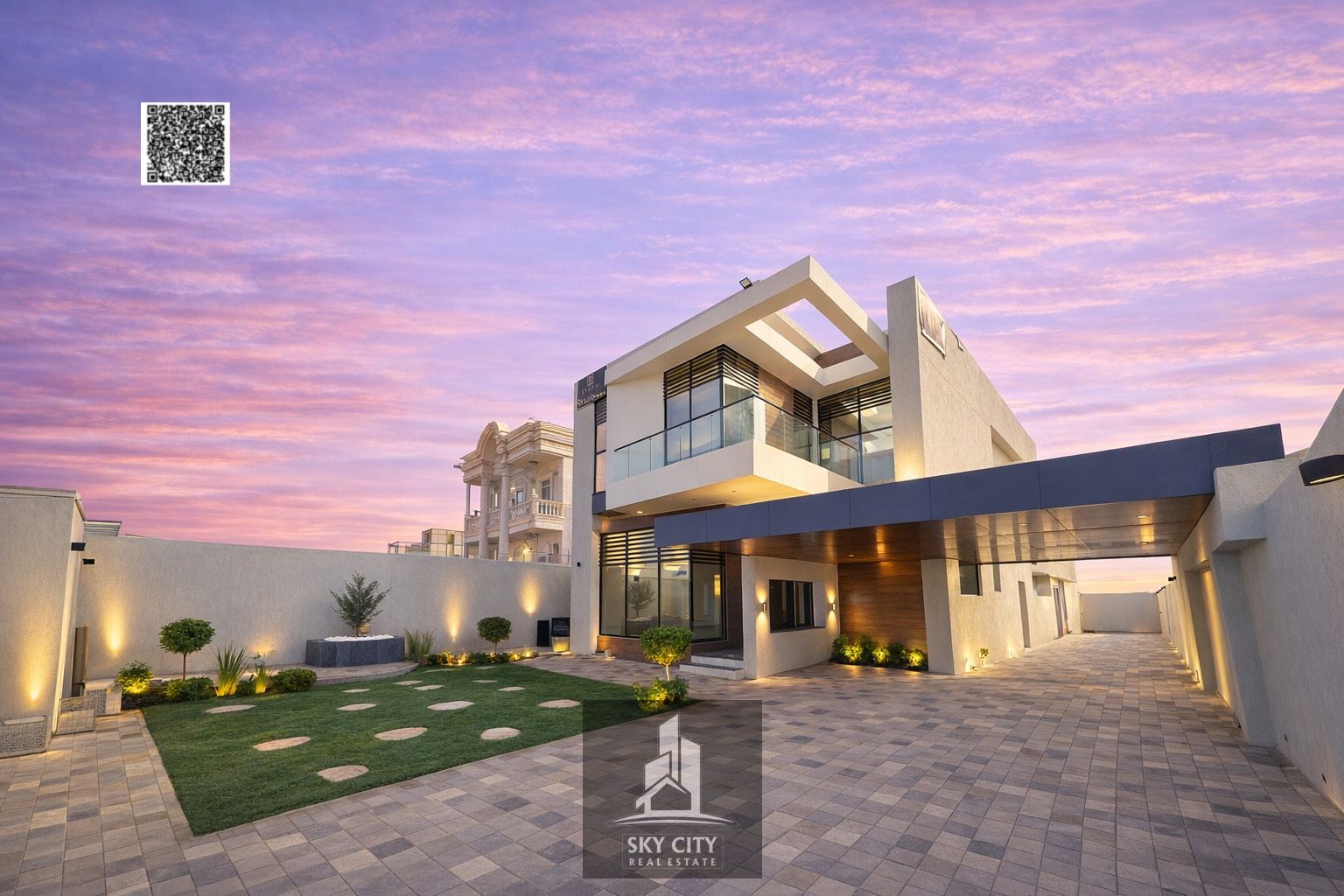 Villa for sale near the Saudi German Hospital and Nesto Al-Tala, on a main street with a large front setback.