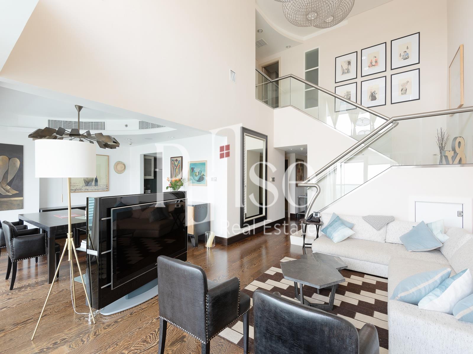 Furnished 3BR Duplex | High Floor | Vacant
