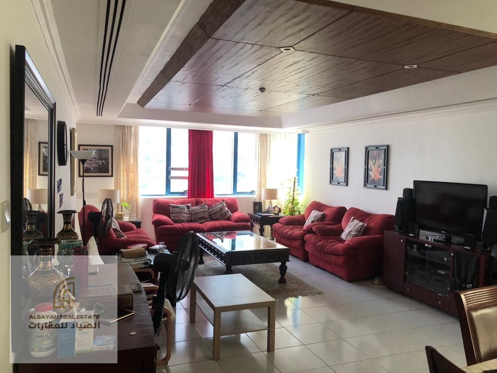 3-bedroom apartment with a living room for sale in Al Majaz area with an open view, no parking.