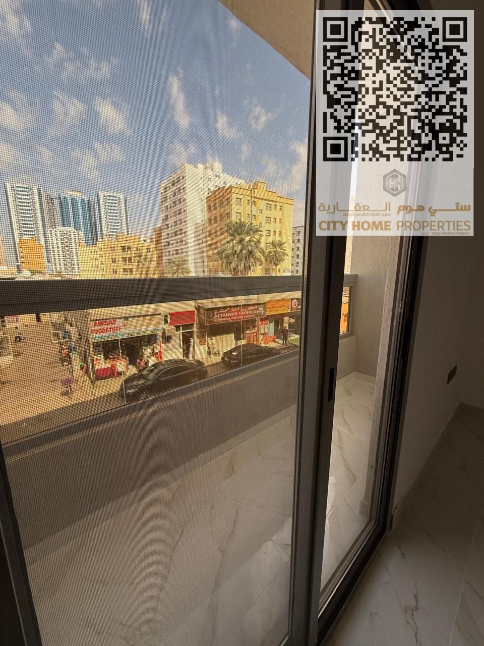 Lowest price 1BHK near Ajman Corniche, close to all services. Brand new – first tenant. Very large area with a spacious layout. Ideal for family livin