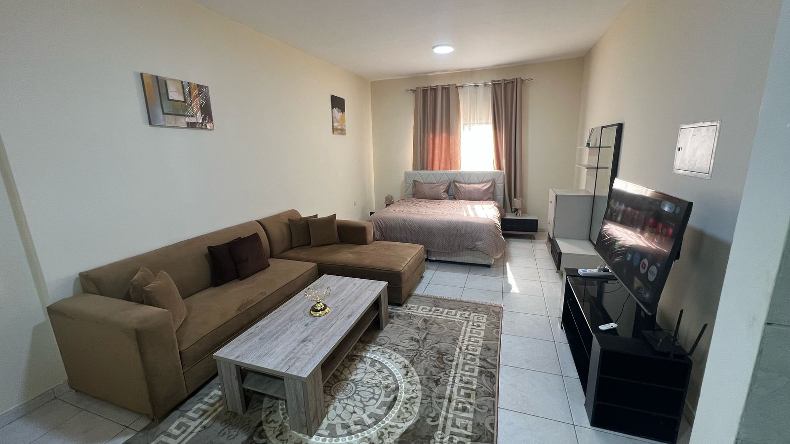 Furnished second-hand studio apartment | Includes internet and bills | Al Nuaimiya, next to Pearl of the Gulf