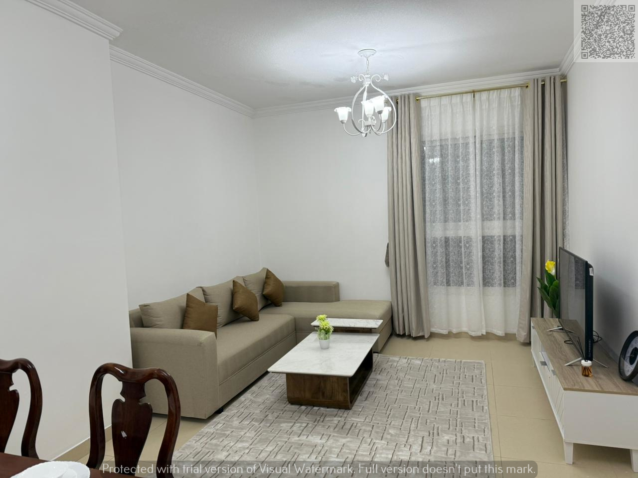 Furnished 1BR monthly rent in Al Yasmeen Towers, Al Jurf 2, all bills included, parking, AED 4,800, available from 5th