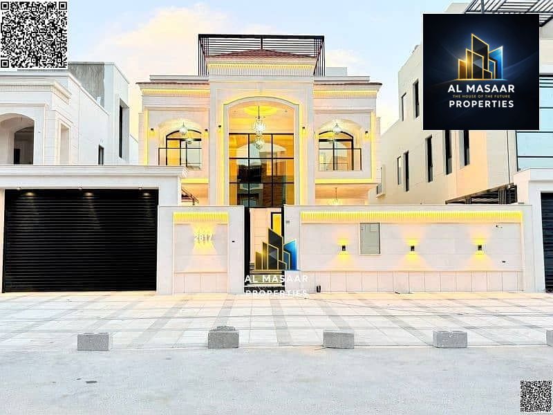 Villa in Al Bahia, one of the most prestigious areas of Ajman. Two floors and a rooftop. Excellent design. Freehold ownership for all nationalities.