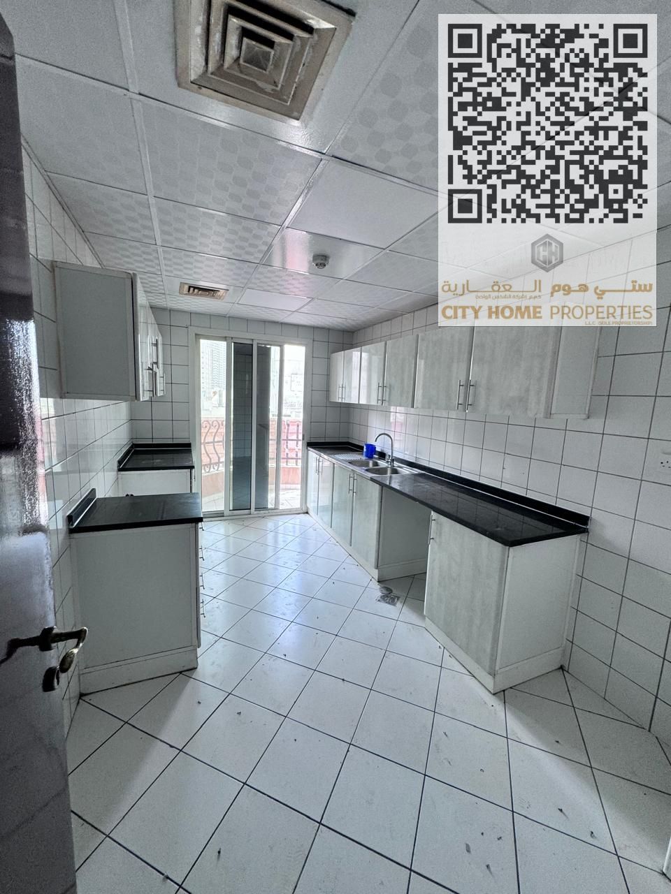 Lowest price 2-bedroom & living room apartment in Al Rashidiya 3, Ajman. Featuring 2 balconies and 3 bathrooms, with a very large area and open views.
