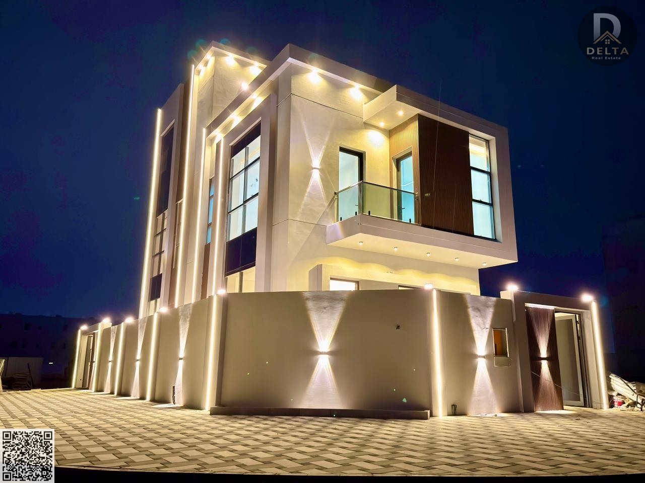 Corner villa on a side street in Al-Haliou 2 area, with a setback in front of the villa, consisting of 4 rooms. Registration and ownership fees are in