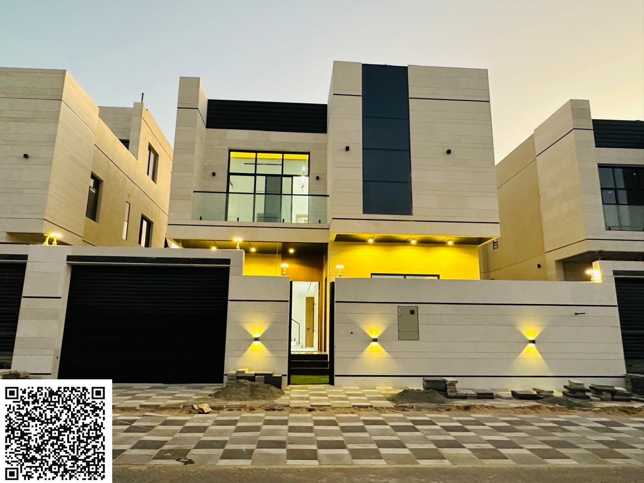 Luxury villa in Al Helio 2, Ajman, ready for immediate occupancy with high-end finishes and spacious living areas. Freehold ownership for all national