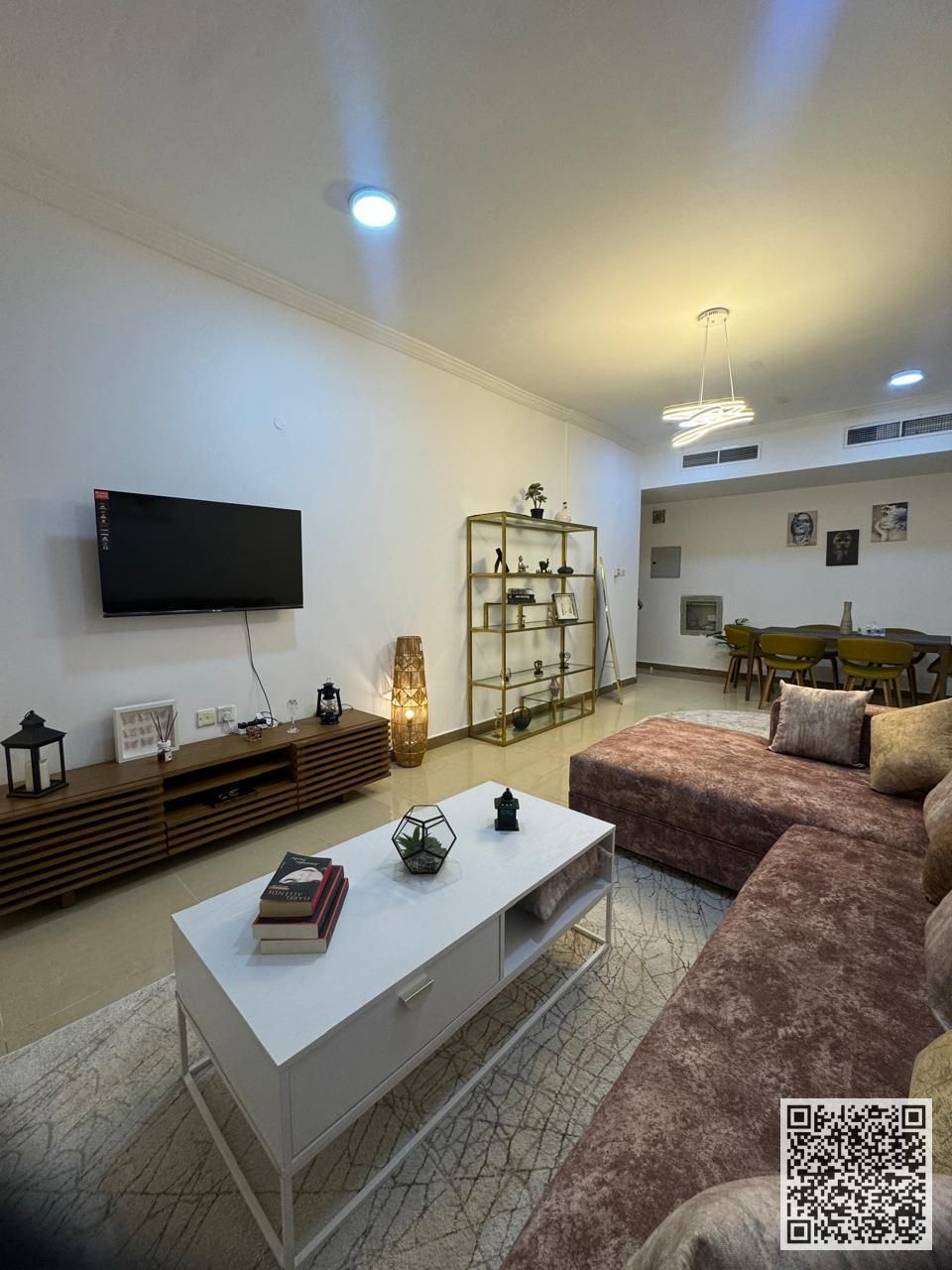 Luxurious and elegant one-bedroom apartment, fully furnished with brand new, high-end furniture.