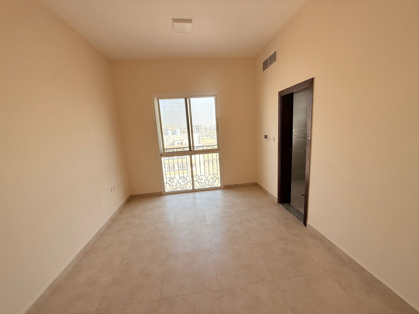 Two bedrooms and a living room with a balcony, second occupancy, 3 bathrooms, in Al-Jarf 3, near the Chinese market. Two master bedrooms.