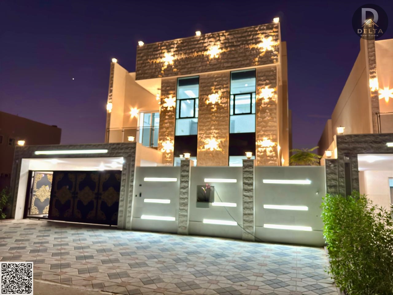 A villa for sale with a modern, custom design at a very attractive price. The price includes water, electricity, and air conditioning. Located in Al-H