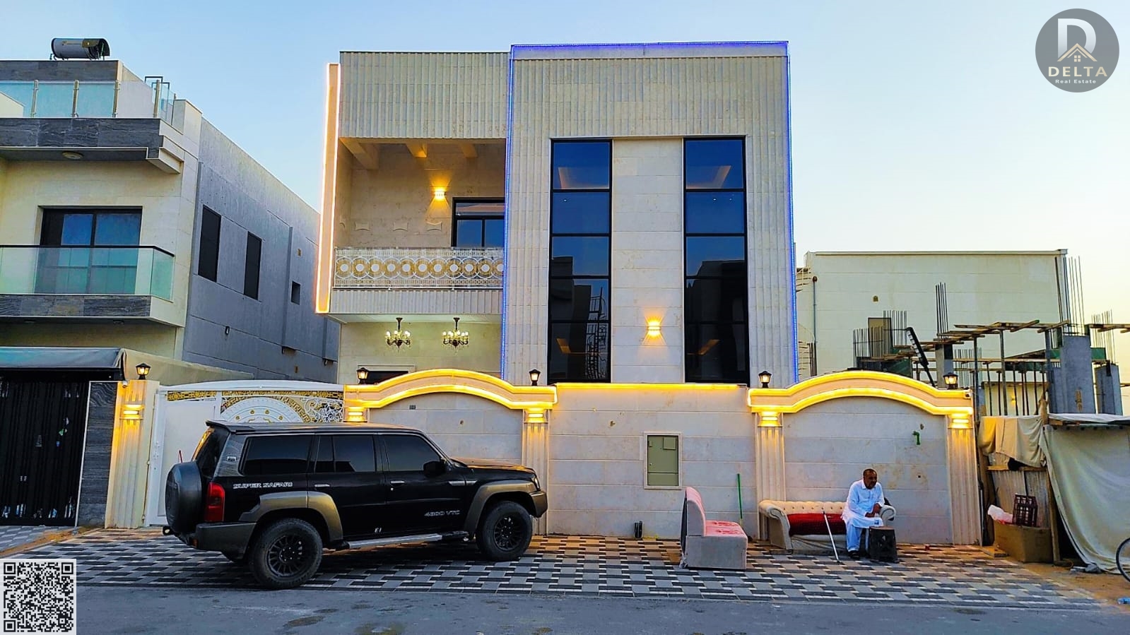 Villa for sale in Al Yasmin area, one of the most prestigious areas in Ajman, with distinctive modern finishes and offering top-notch services, includ