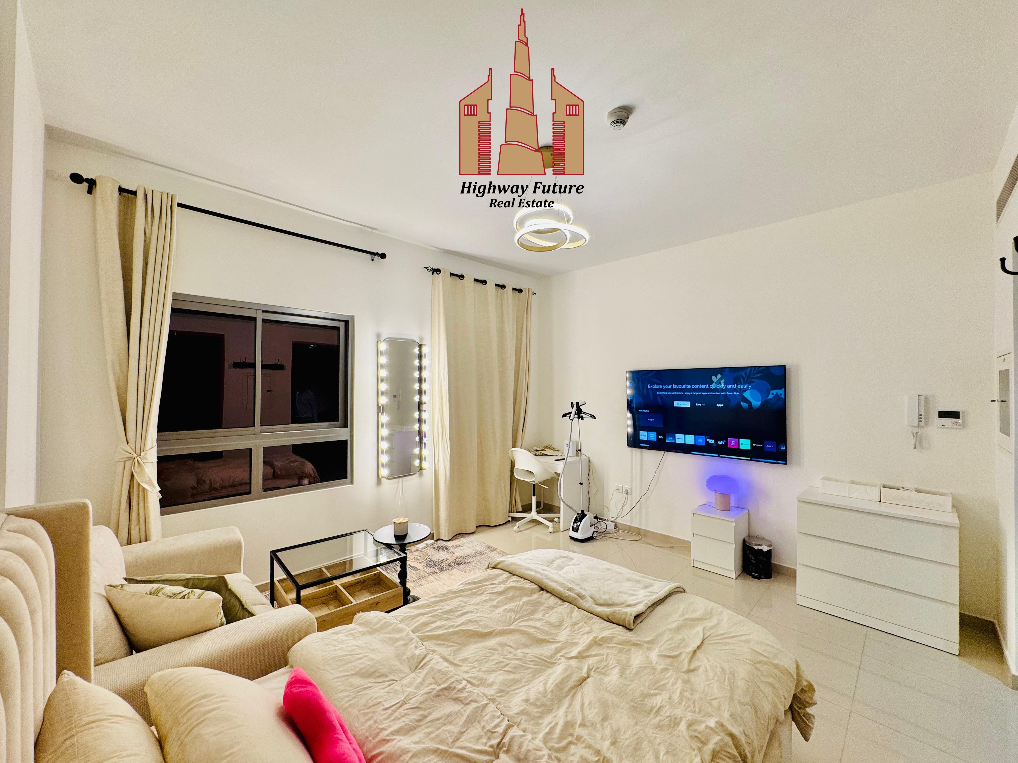 Charming Fully Furnished Studio |Pool View |Seprate Kichen UpTown alzahia community
