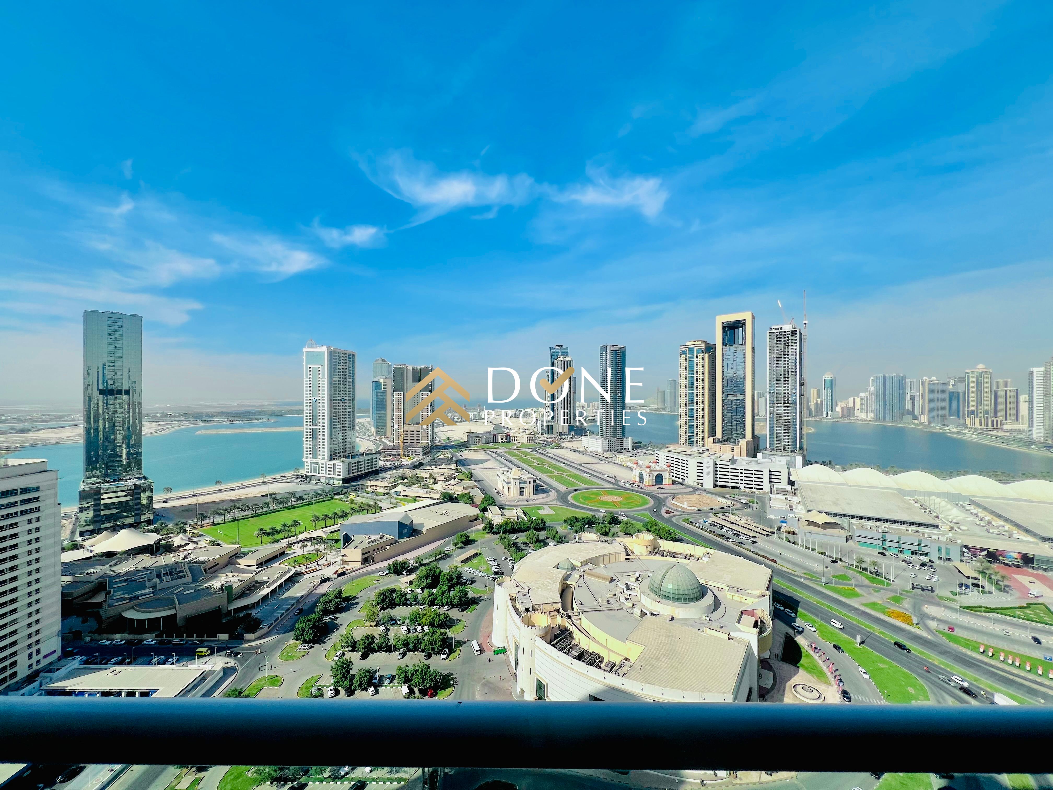 ATTRACTIVE SEA VIEW 3bhk With Balcony . EASY EXCESS TO DUBAI. Specious Apartment
