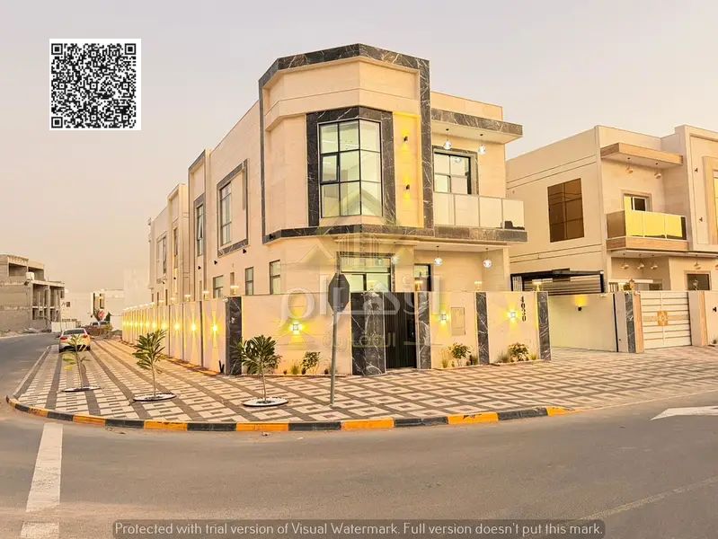 Luxury corner villa in **Al Zahia – Ajman**, ready for immediate occupancy, featuring high-end finishes and spacious living areas.
