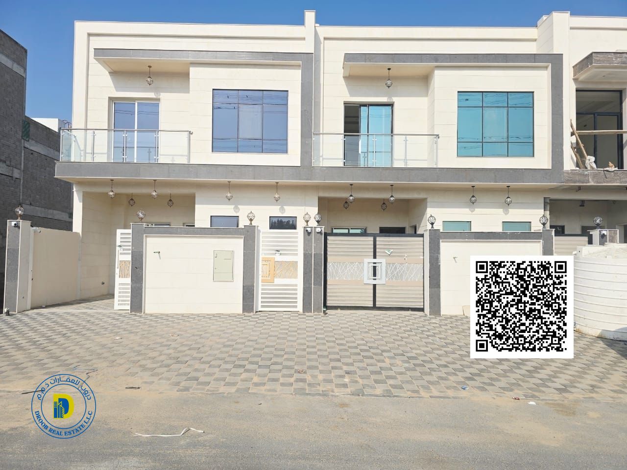 Own a luxurious 5-bedroom villa with a rooftop terrace in Al-Haliyo 2, including registration fees, for the same price as your rent, with a small down