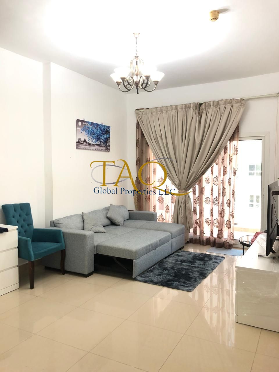 Fully Furnished 1BR | Pool View and Partial open View | High Floor