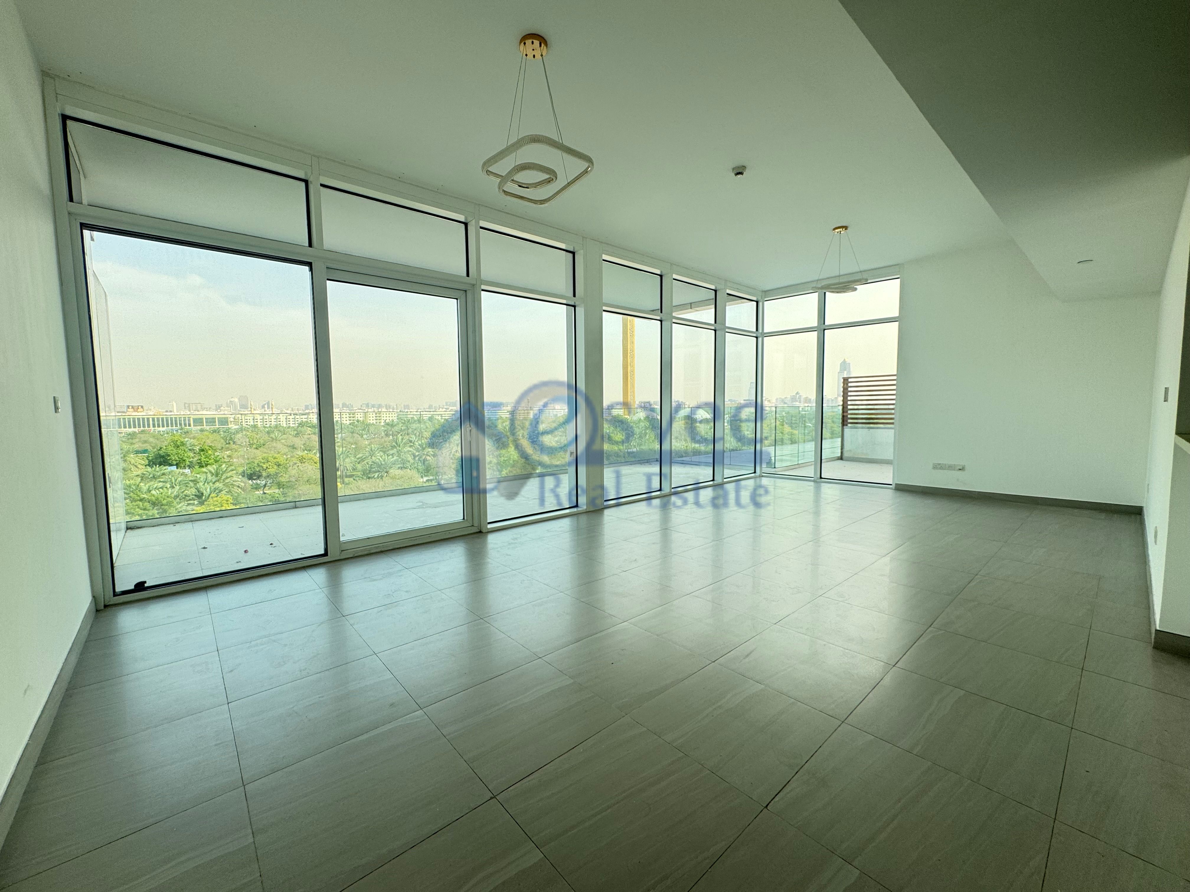 Full Zabeel Park View | Big Terrace 3 Bed Room Apartment Available For Rent In Park Gate Tower B