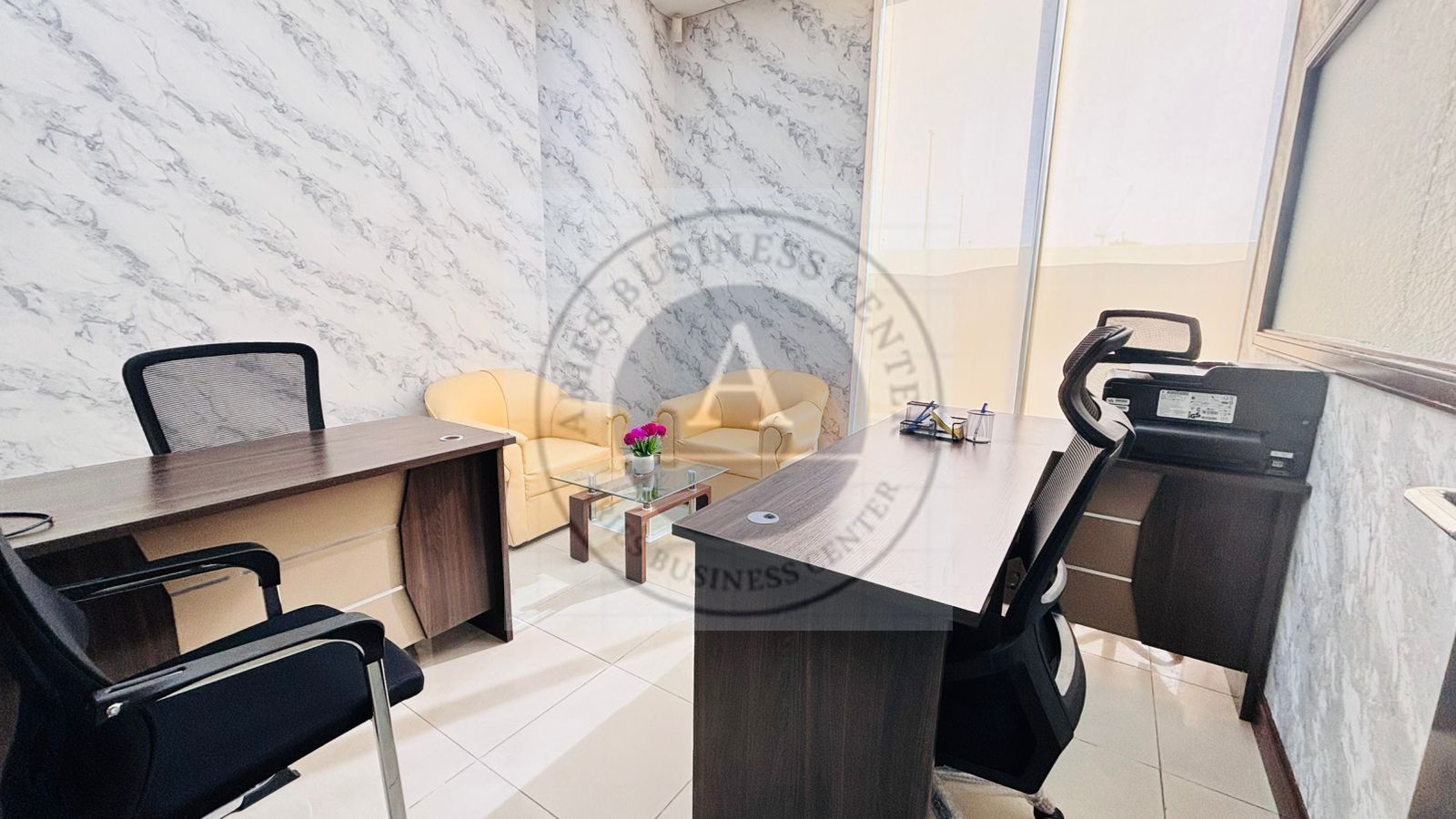 1 YEAR OFFICE SPACE FURNISHED | DEWA CHILLER WIFI FREE | PRIME LOCATION