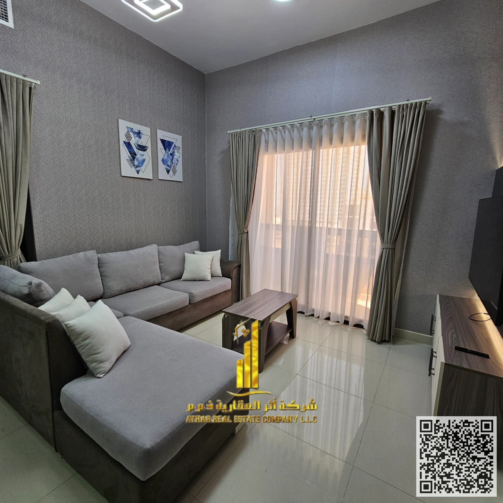 The most luxurious and beautiful fully furnished one-bedroom apartment for monthly rent in Ajman Corniche, including all bills, Luxurious furnishings!