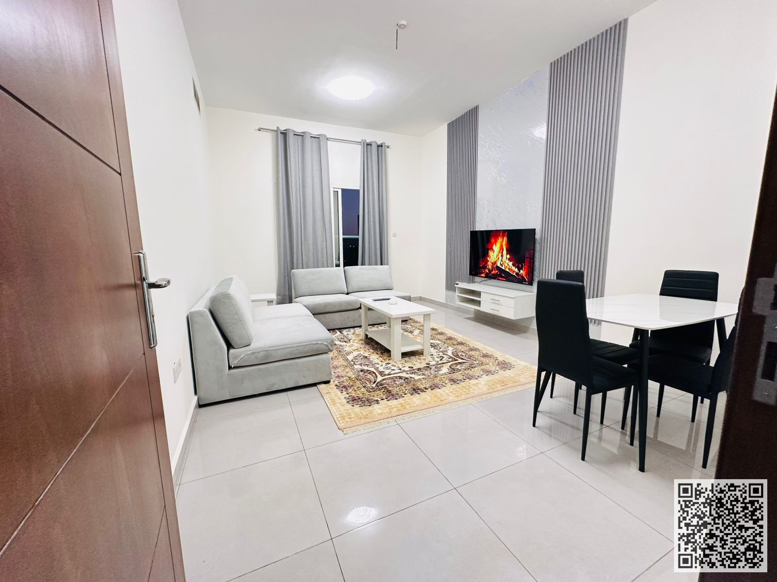 Luxurious and elegant fully furnished One-bedroom apartment for monthly rent in Ajman Includes bills and internet Luxurious furnishings