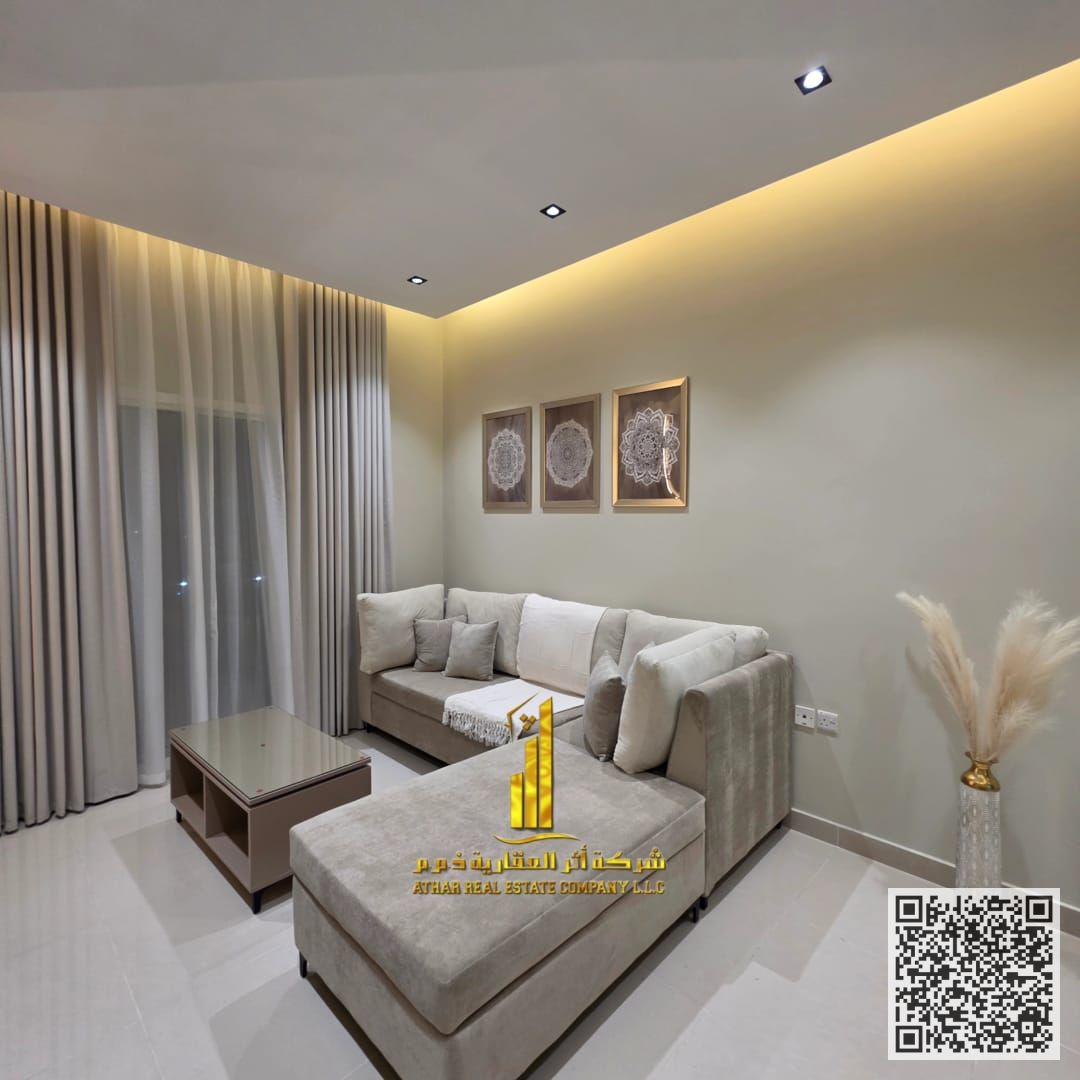 Luxurious and elegant fully furnished super deluxe one-bedroom apartment for monthly rent in Ajman Includes bills Luxurious furnishings