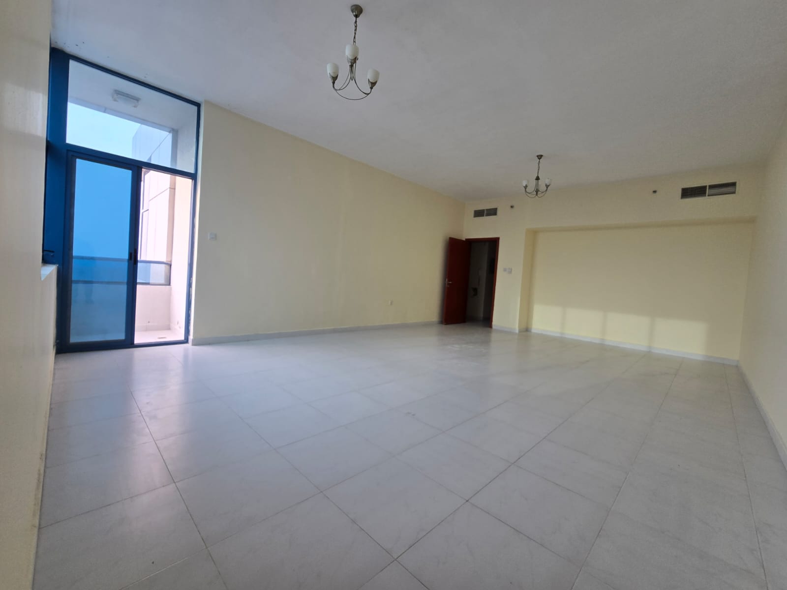 Master bedroom with balcony and open view
