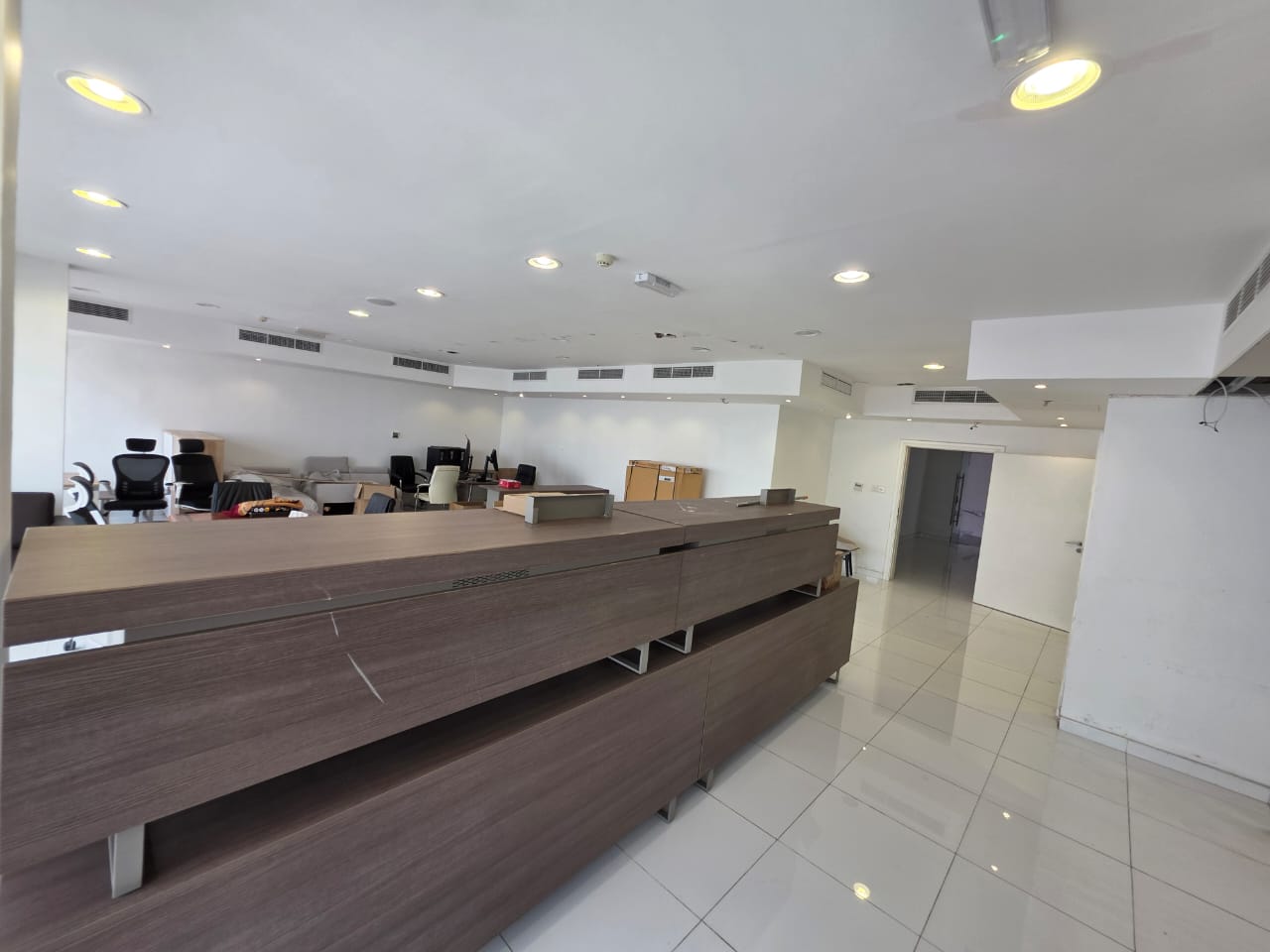 Commercial office, second row, Ajman Corniche, annual rent, prime location close to all services