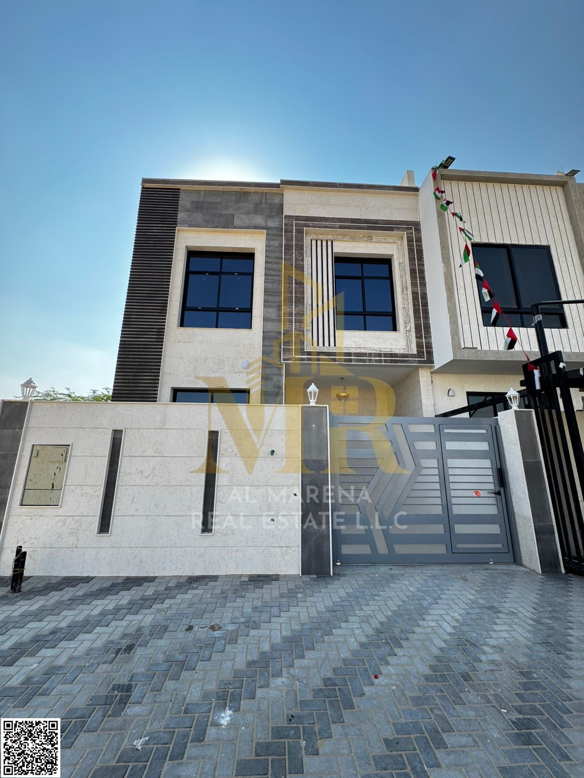 For sale, a dream villa in Al Zahya area, Ajman, two floors and a roof, freehold for all nationalities - without a down payment - 100% bank financing